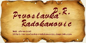Prvoslavka Radokanović vizit kartica